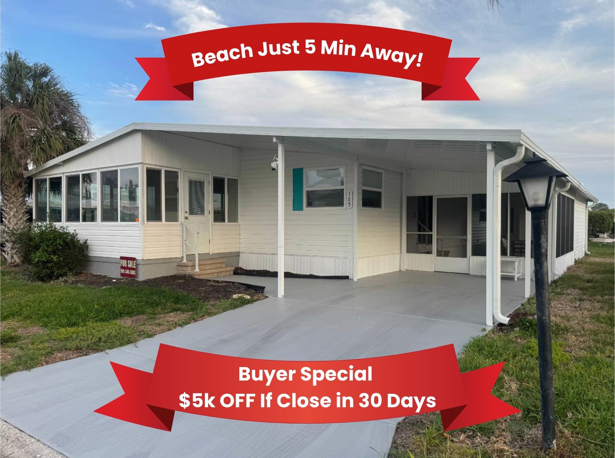 3901 71st St W, Lot 185, Bradenton, Florida 34209, 2 Bedrooms Bedrooms, ,2 BathroomsBathrooms,55-Plus Mobile Home,For Sale,71st St W, Lot 185,4795