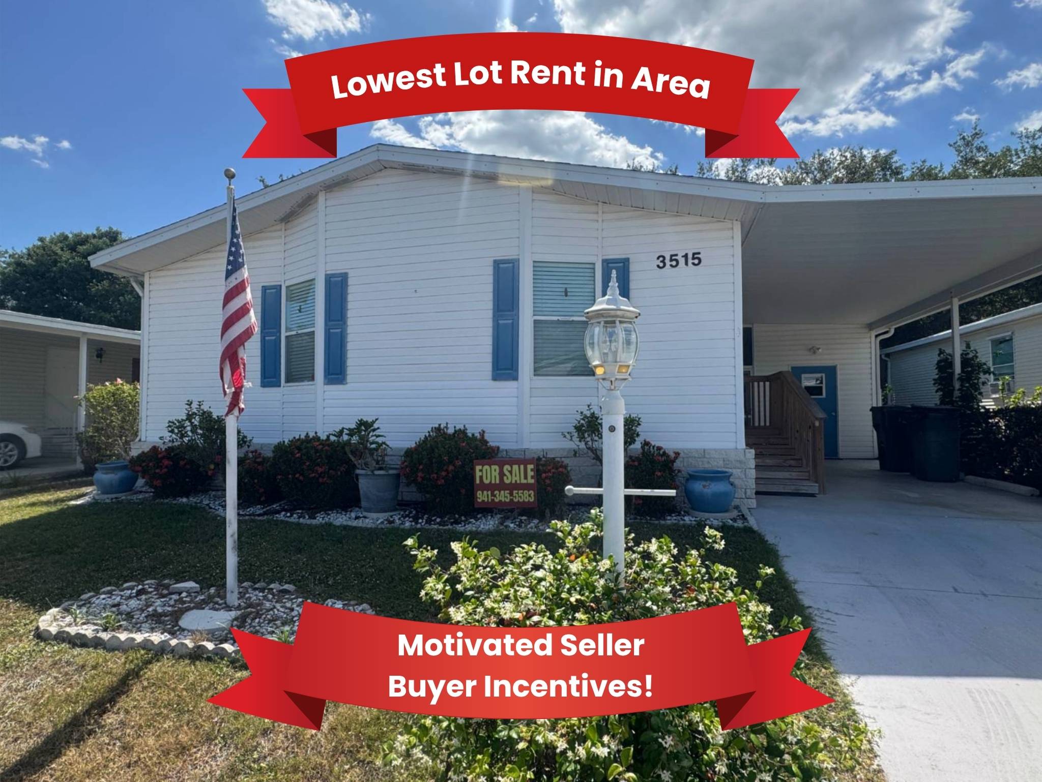 3515 Asbury Drive, Parrish, Florida 34219, 2 Bedrooms Bedrooms, ,2 BathroomsBathrooms,55-Plus Mobile Home,For Sale,Asbury Drive,4804
