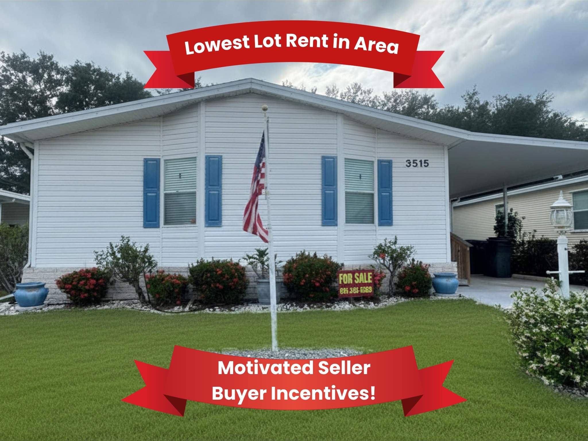 3515 Asbury Drive, Parrish, Florida 34219, 2 Bedrooms Bedrooms, ,2 BathroomsBathrooms,55-Plus Mobile Home,For Sale,Asbury Drive,4804
