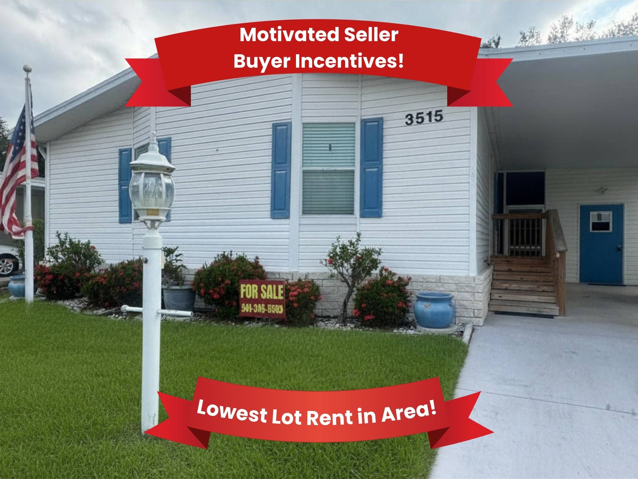3515 Asbury Drive, Parrish, Florida 34219, 2 Bedrooms Bedrooms, ,2 BathroomsBathrooms,55-Plus Mobile Home,For Sale,Asbury Drive,4804