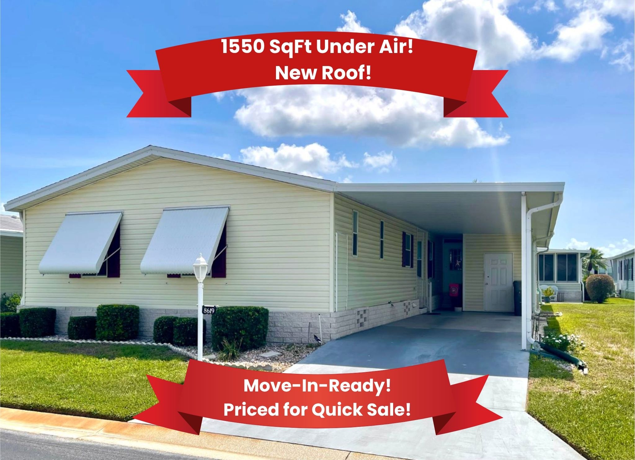 8619 28th Ave E, Palmetto, Florida 34221, 2 Bedrooms Bedrooms, ,2 BathroomsBathrooms,55-Plus Mobile Home,For Sale,28th Ave E,4977